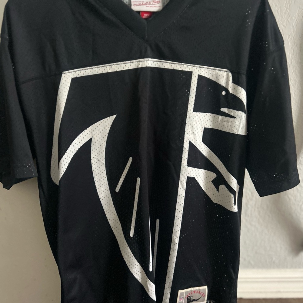 Mitchell & Ness Black and White Atlanta Falcons Jersey